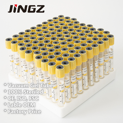 8 ml fiolka z aktywatorem krzepnięcia szkła 16 * 100 mm probówka z aktywatorem krzepnięcia surowicy