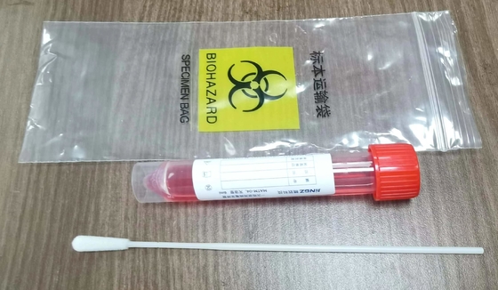 Czerwona nakrętka 10 ml probówka transportowa na wymaz z roztworem 3 ml