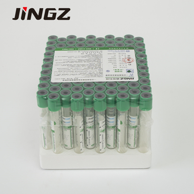 2-5ml Szklana plastikowa probówka do pobierania próbek krwi Zielony Vacuum z heparyną litową