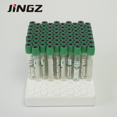 Jednorazowa butelka do pobierania próbek krwi o pojemności 2 ml-10 ml, ciemnozielona probówka z heparyną litową