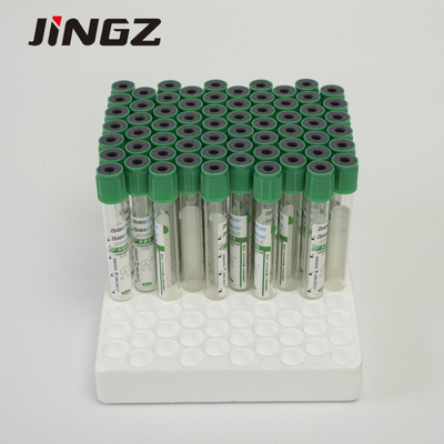 2-5ml Szklana plastikowa probówka do pobierania próbek krwi Zielony Vacuum z heparyną litową