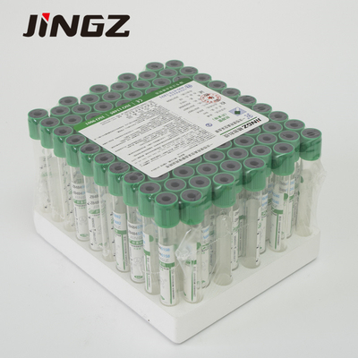 Jednorazowa butelka do pobierania próbek krwi o pojemności 2 ml-10 ml, ciemnozielona probówka z heparyną litową