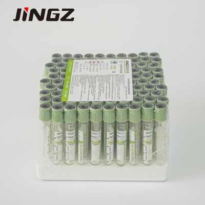 13*75mm zielona górna tuba z heparyną sodową