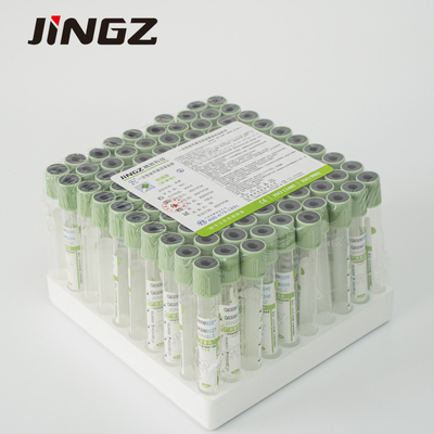 Jasnozielona probówka do pobierania próbek krwi z heparyną sodową 2-10 ml szklanego plastiku