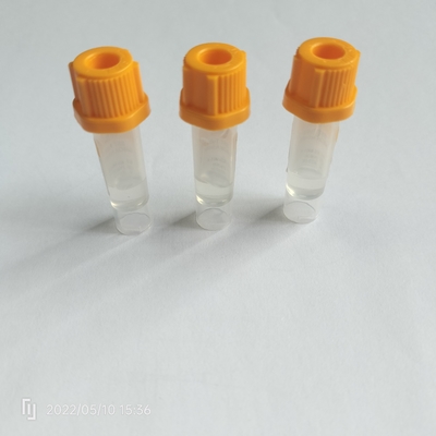 Biochemiczne probówki do pobierania krwi z żółtą nakrętką Probówki do krwi z separatorem żelowym PP o pojemności 0,5 ml