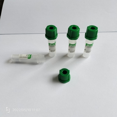 8*45mm Litium Heparin Mini Tubes Green Micro Non Vacuum Tube z rurą