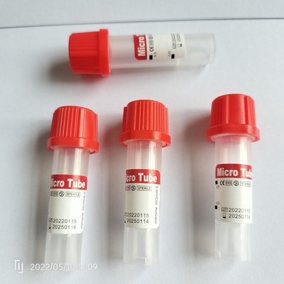 Brak dodatku Czerwona mini rurka 0,5 ml Pediatryczna rurka do pobierania krwi