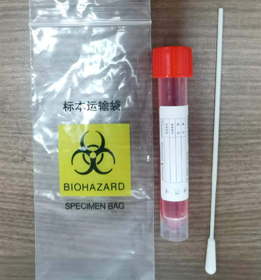 PP 5ml-10ml Zestaw do pobierania próbek wirusa Vtm Probówka do pobierania próbek z 2 szt. Flokowanym wacikiem