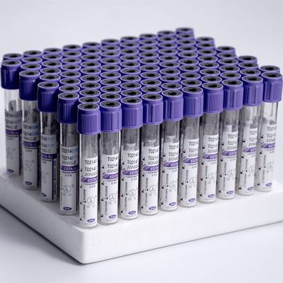 PET Szkło K2 EDTA Tube Purple Vacuum 16 * 100mm do badań hematologicznych