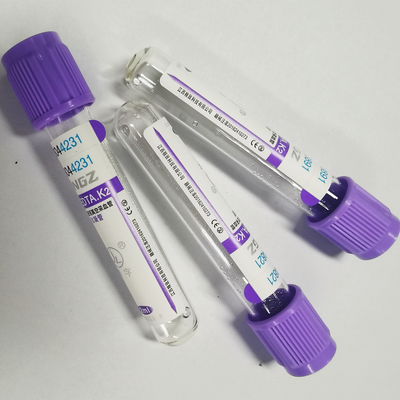 Medical Vacuum K3 EDTA Fiolka Lawendowa górna probówka do pobierania krwi ISO13485 Mark