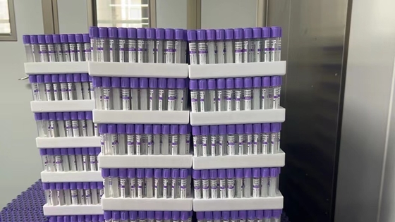 Lavender Cap Próżniowe pobieranie krwi K3 K2 EDTA Tube Szklane tworzywo sztuczne 0,5-10 ml