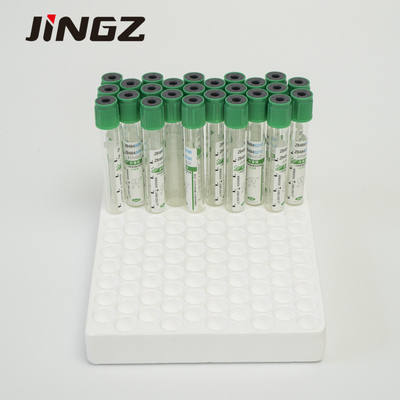 13 * 75 mm Zielona górna rurka z heparyną litową 4 ml probówki z krwią do testów biochemicznych
