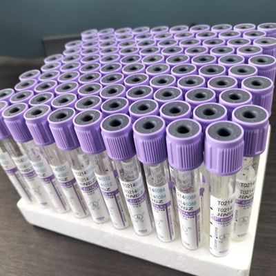 Lavender K2 EDTA Tube For 1ml-10ml Draw Volume Opakowane w pudełku