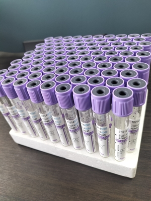 Szklana rurka K2 EDTA do 1ml-10ml Pojemność z fioletową etykietą rurki
