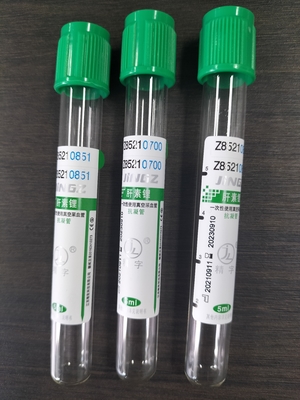 Zielona czapka 2 ml-10 ml Sodium Heparin Tube For Medical Blood Collection Test Tube