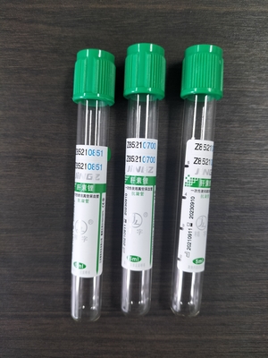 Zielona czapka 2 ml-10 ml Sodium Heparin Tube For Medical Blood Collection Test Tube