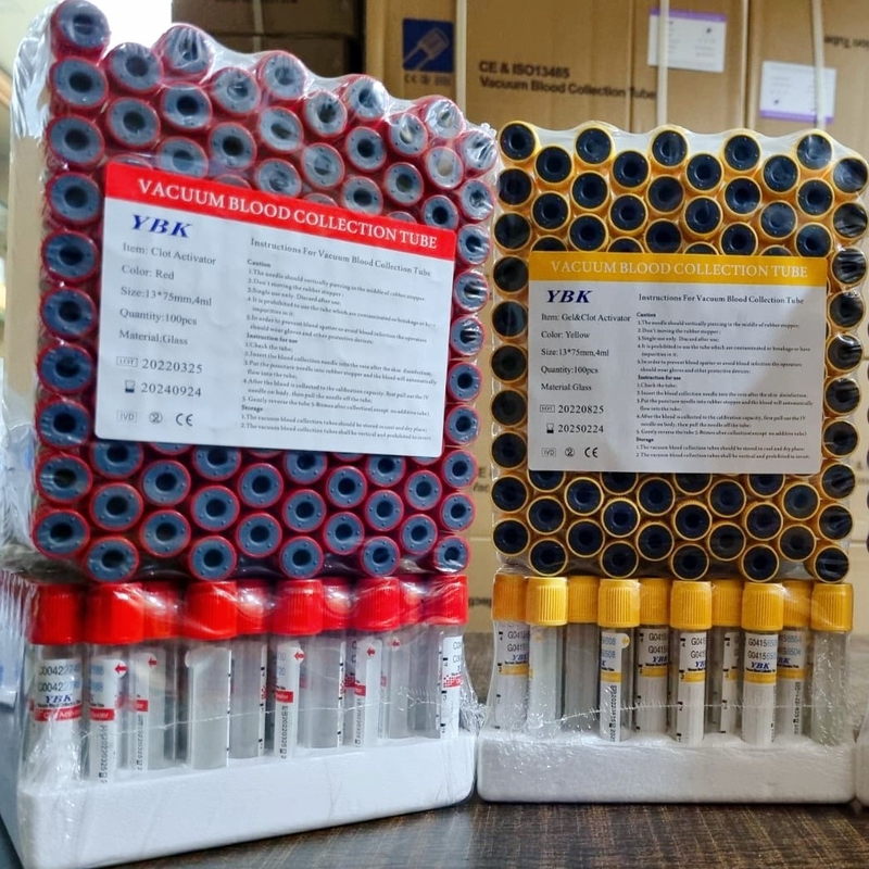 Probówki do pobierania próbek krwi próżniowej z czerwonym żółtym zielonym niebieskim czarnym fioletowym kolorem