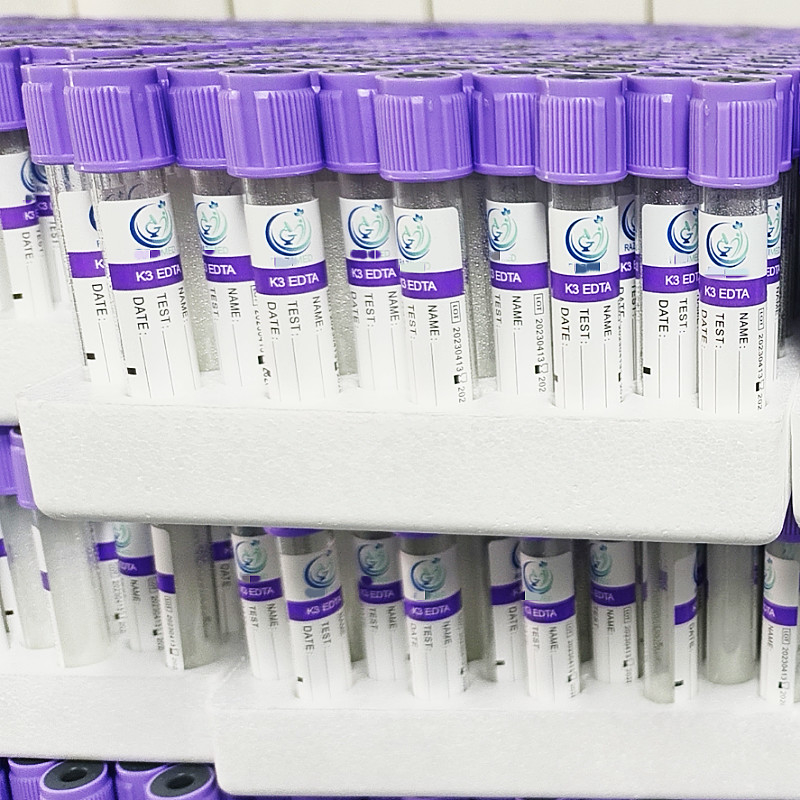 Fioletowa zakrętka próżniowa probówka do pobierania krwi EDTA K3 EDTA 3,2 mg/ml plastikowa probówka