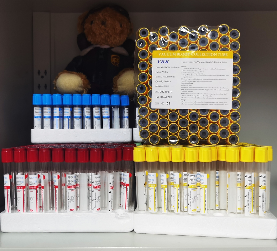 Probówka do pobierania próbek krwi EDTA z aktywatorem skrzepu / cytrynianem sodu / heparyną / fluorem 2-10 ml