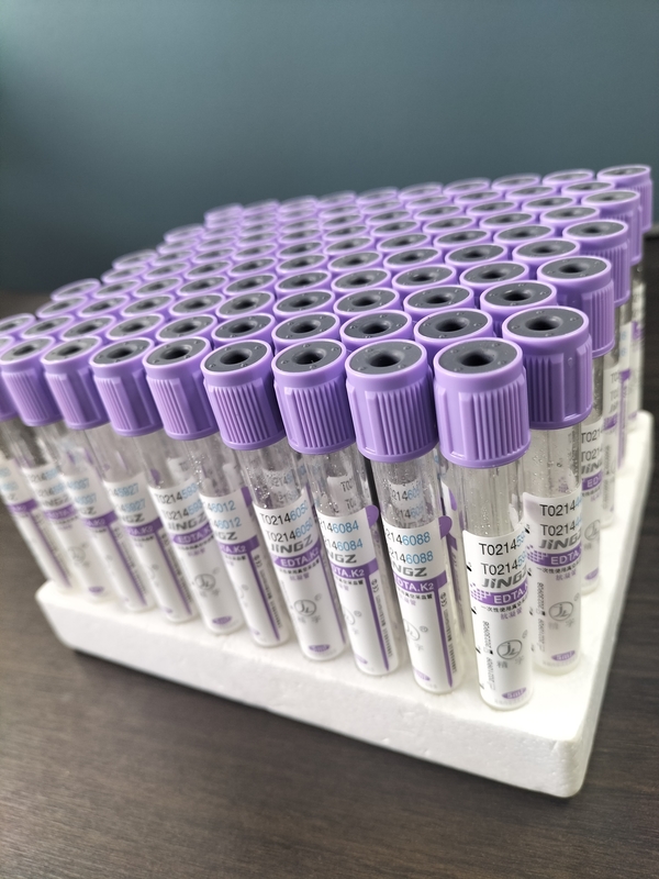 Szklana rurka K2 EDTA do 1ml-10ml Pojemność z fioletową etykietą rurki